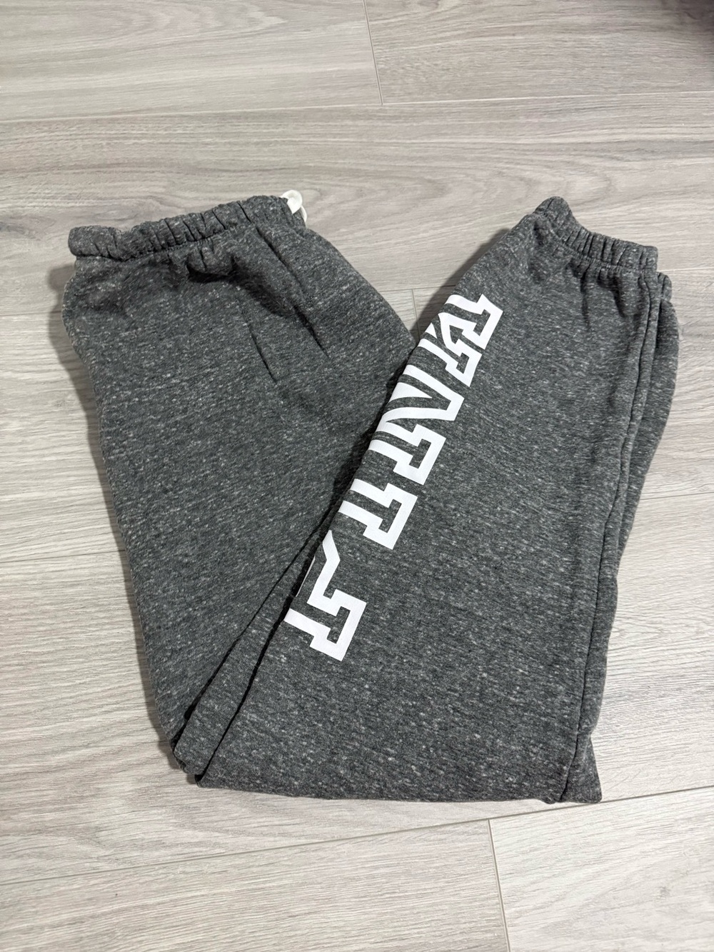 Pink Dark Gray Jogger Sweatpants with pink Logo